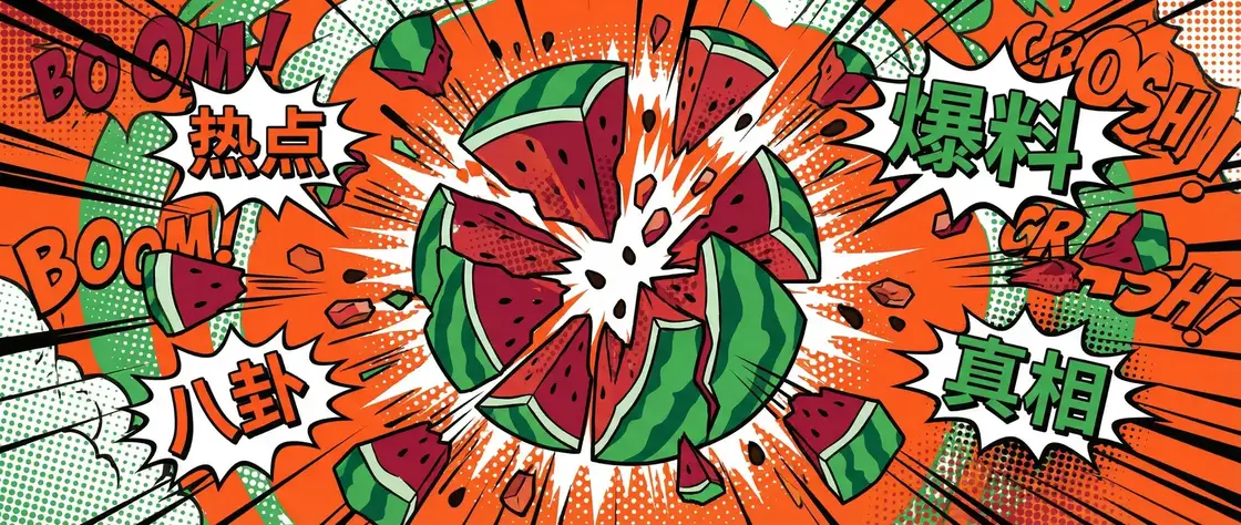 吃瓜不打烊 今日头瓜爆炸漫画横幅
